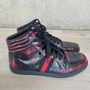 Gucci Blue And Read High-Top Sneakers. Size 9 But Fits Like A 10.